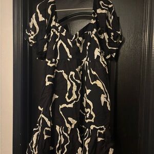 Nine West Black and White Mini Dress